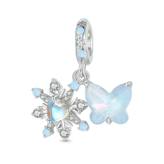 Gnoce Christmas Snow Butterfly Pendant Dangle Charm_1