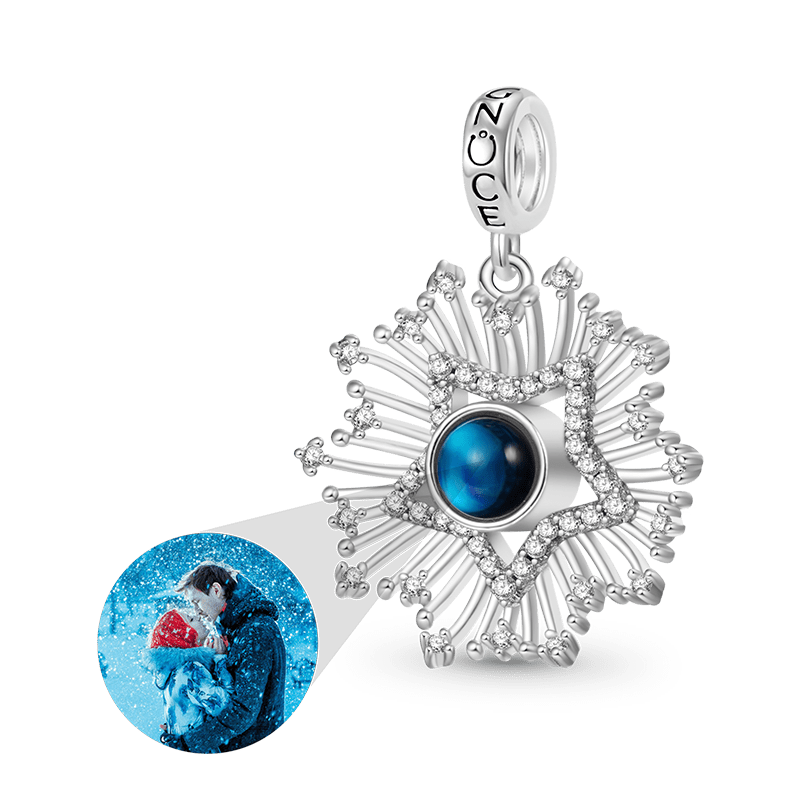 Gnoce Projection Star Personalized Photo Charm Platinum-plated Silver Blend_1