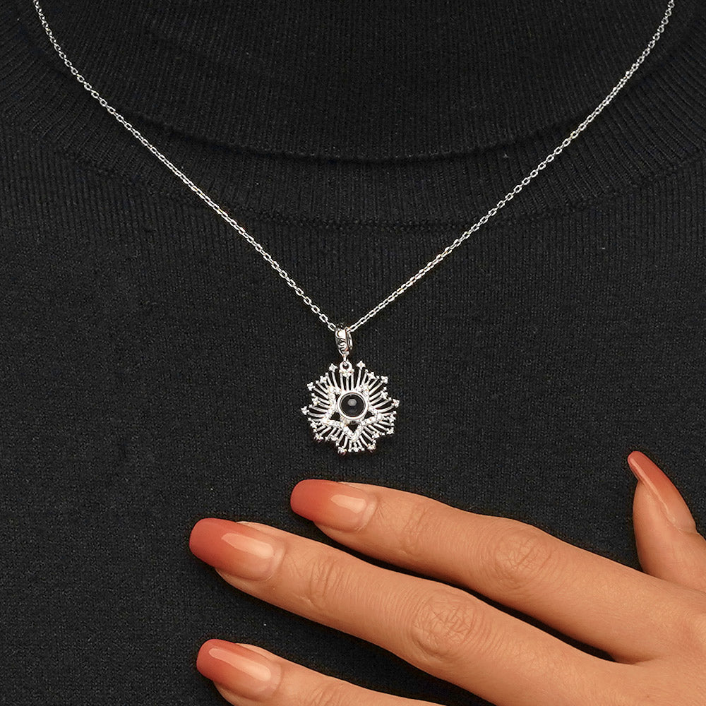 Gnoce Projection Star Personalized Photo Charm Platinum-plated Silver Blend_3