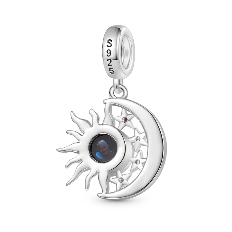 Gnoce Projection Moon Sun Personalized Photo Pendant Dangle Charm_2