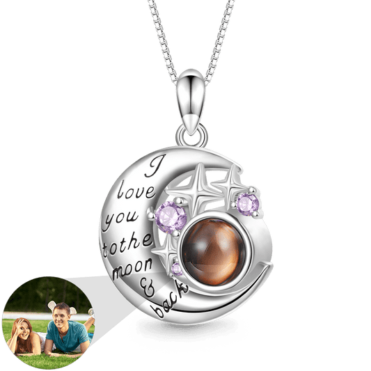 Gnoce Projection Moon&Star Personalized Photo Necklace_1