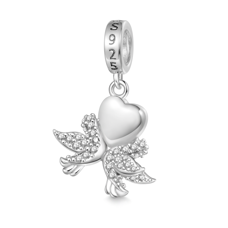 Gnoce Love Birds Moonstone Pendant Dangle Charm_2