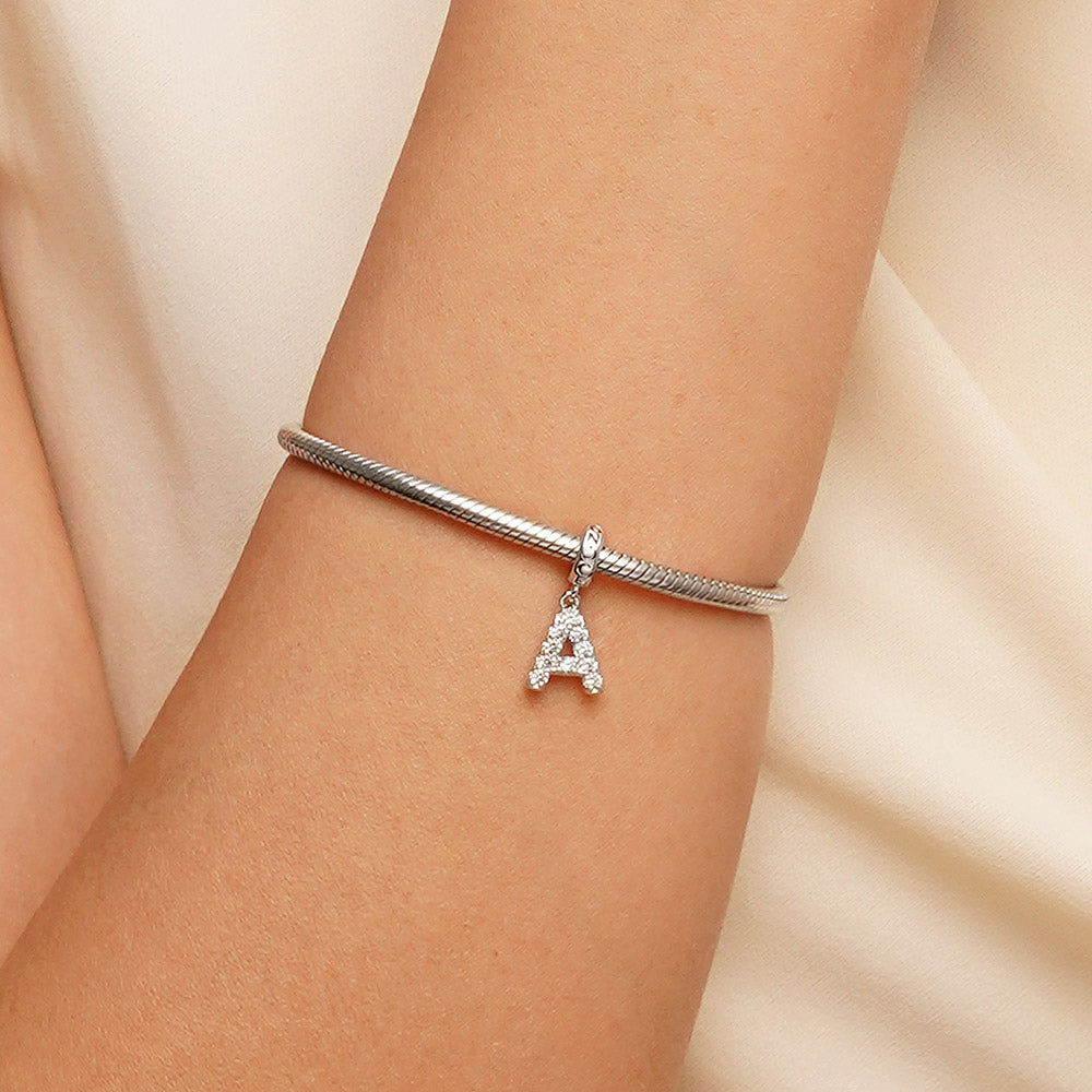 Gnoce Engravable Initial Birthstone Gift Pendant Dangle Charm_6