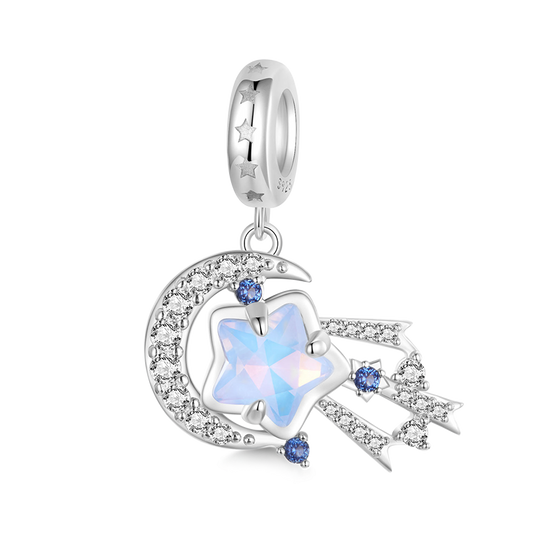 Gnoce Brilliant Meteor Moon Pendant Dangle Charm_1