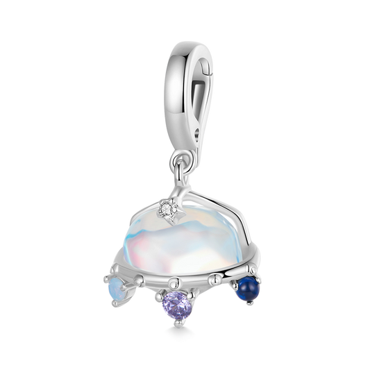Gnoce Spaceship Silver Pendant Dangle Charm_1