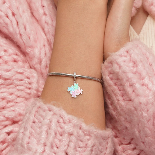 Gnoce Macaron Color Puzzle Pendant Dangle Charm_7