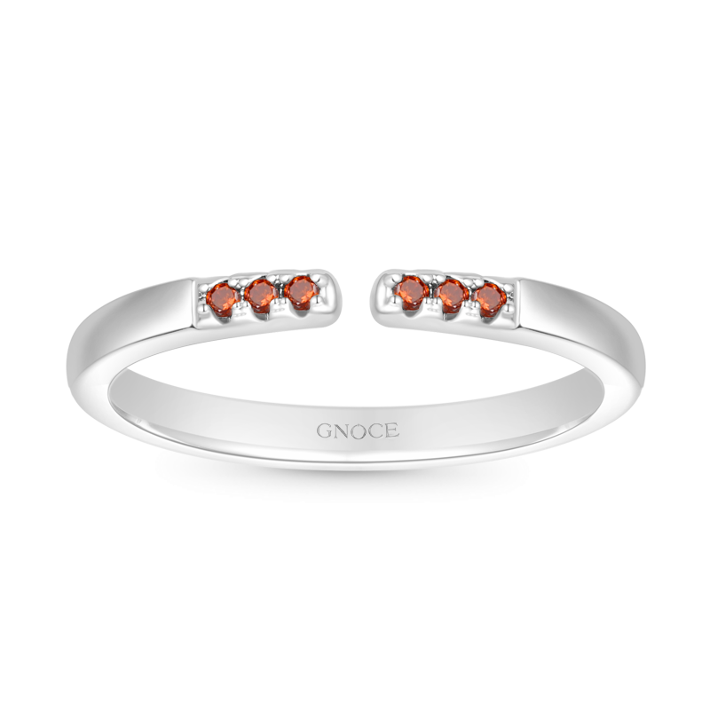 Gnoce Birthstone Simple Adjustable Ring_2