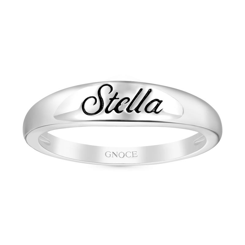 Gnoce Engravable Name Simple Basic Ring_1