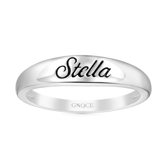 Gnoce Engravable Name Simple Basic Ring_1