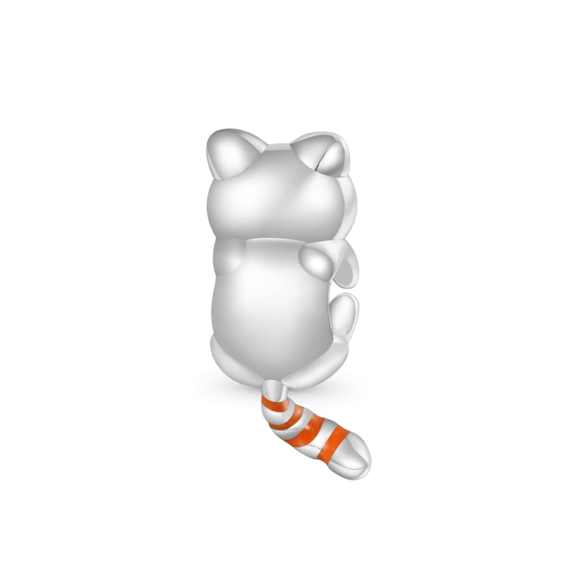 Gnoce Cute Red Panda Charm Platinum-plated Silver Blend_2