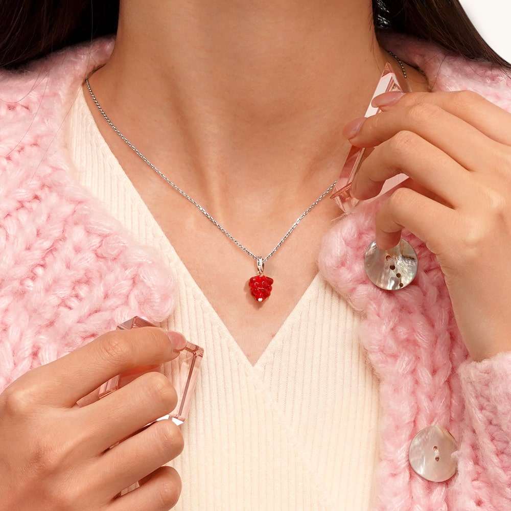 Gnoce Red Raspberry Pendant Dangle Charm_5