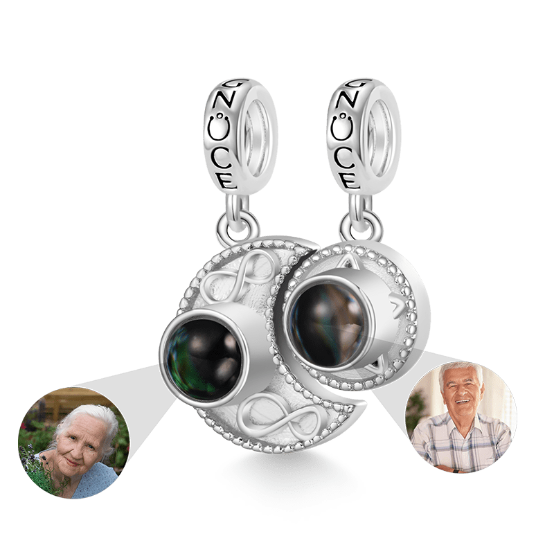 Gnoce Projection Moon Star Personalized Photo Pendant Dangle Charm_2
