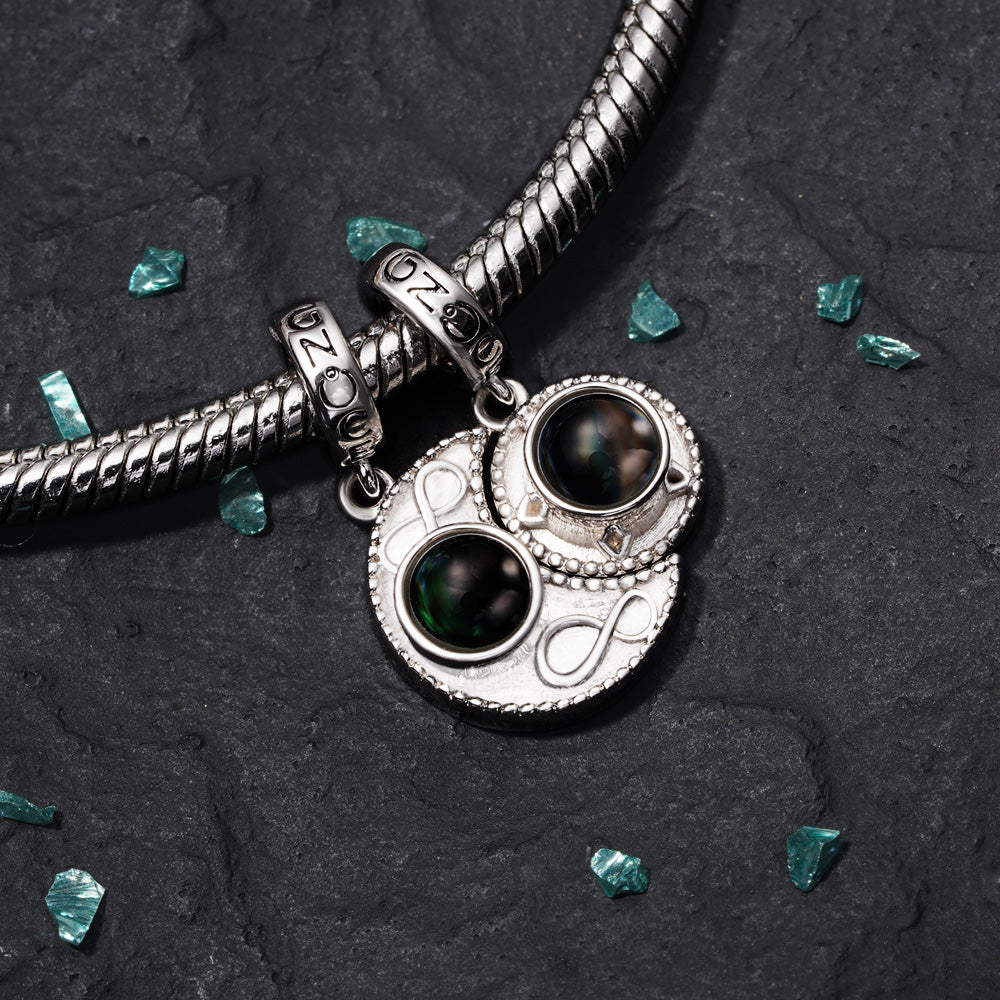 Gnoce Projection Moon Star Personalized Photo Pendant Dangle Charm_5