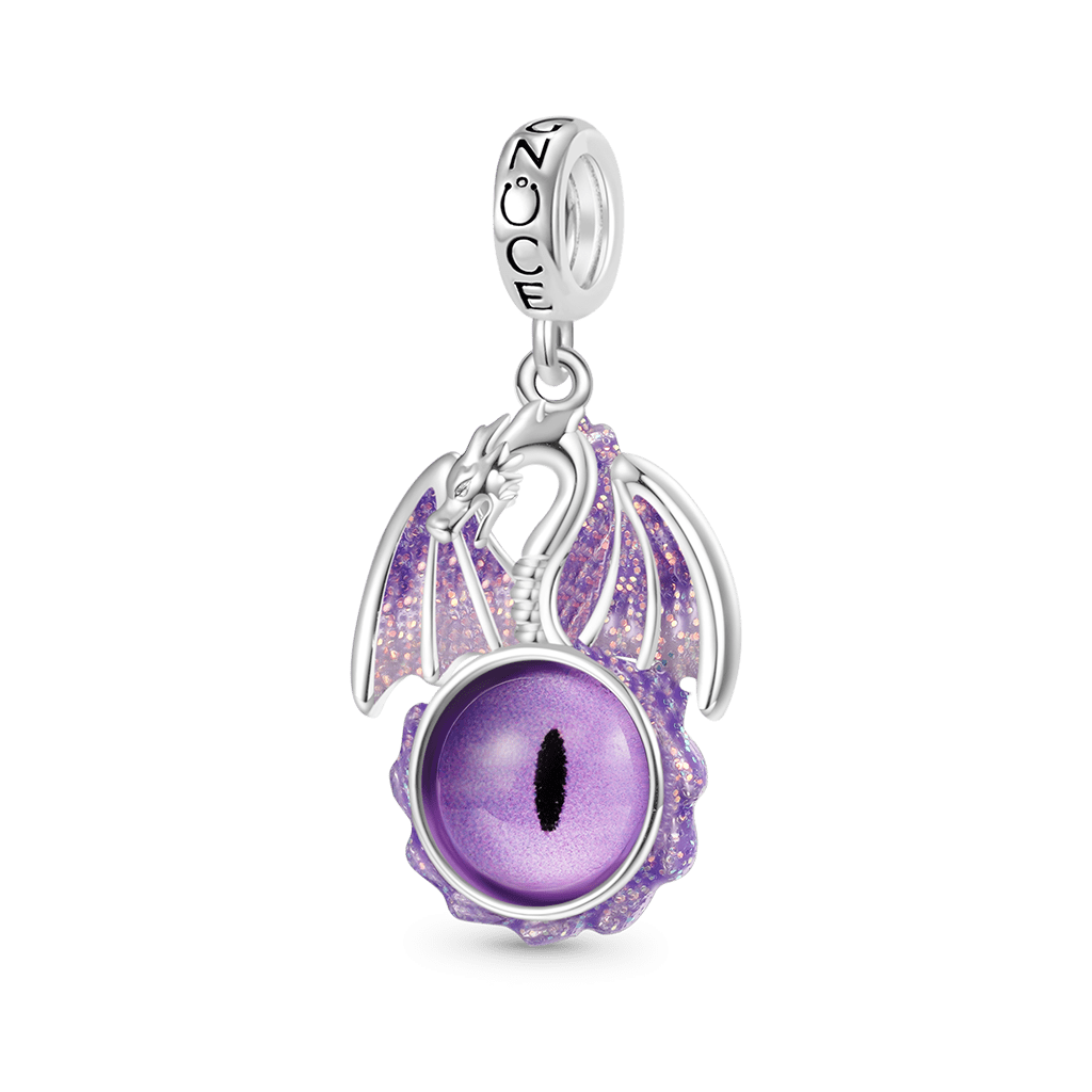 Gnoce Vintage Purple Dragon Eye Pendant Dangle Charm_1