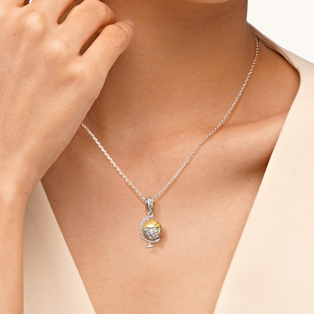 Gnoce Spinning World Globe Charm_5