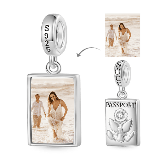 Gnoce Passport Personalized Photo Pendant Dangle Charm_1