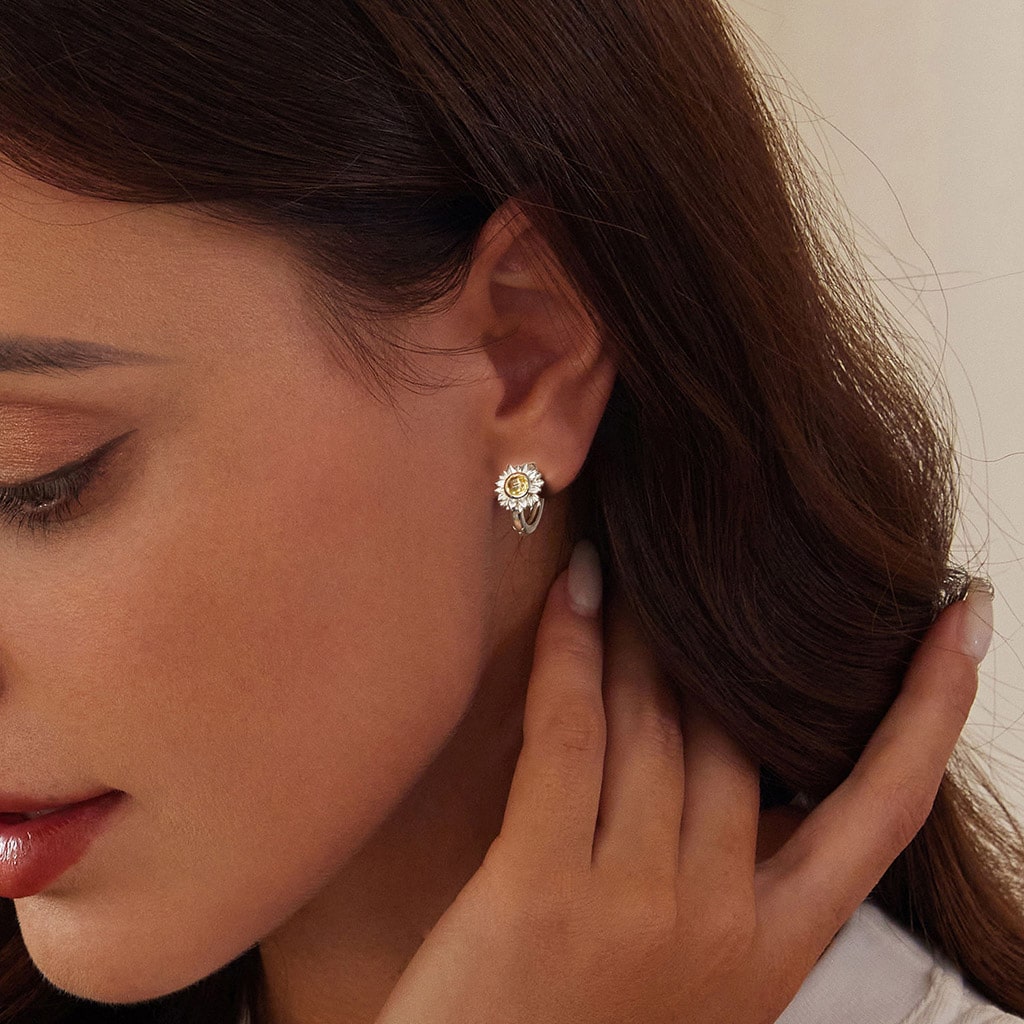 Gnoce Sunflower Stud Earrings_5