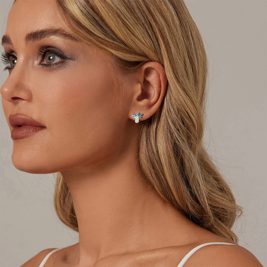 Gnoce Glow in the Dark Firefly Stud Earrings_4