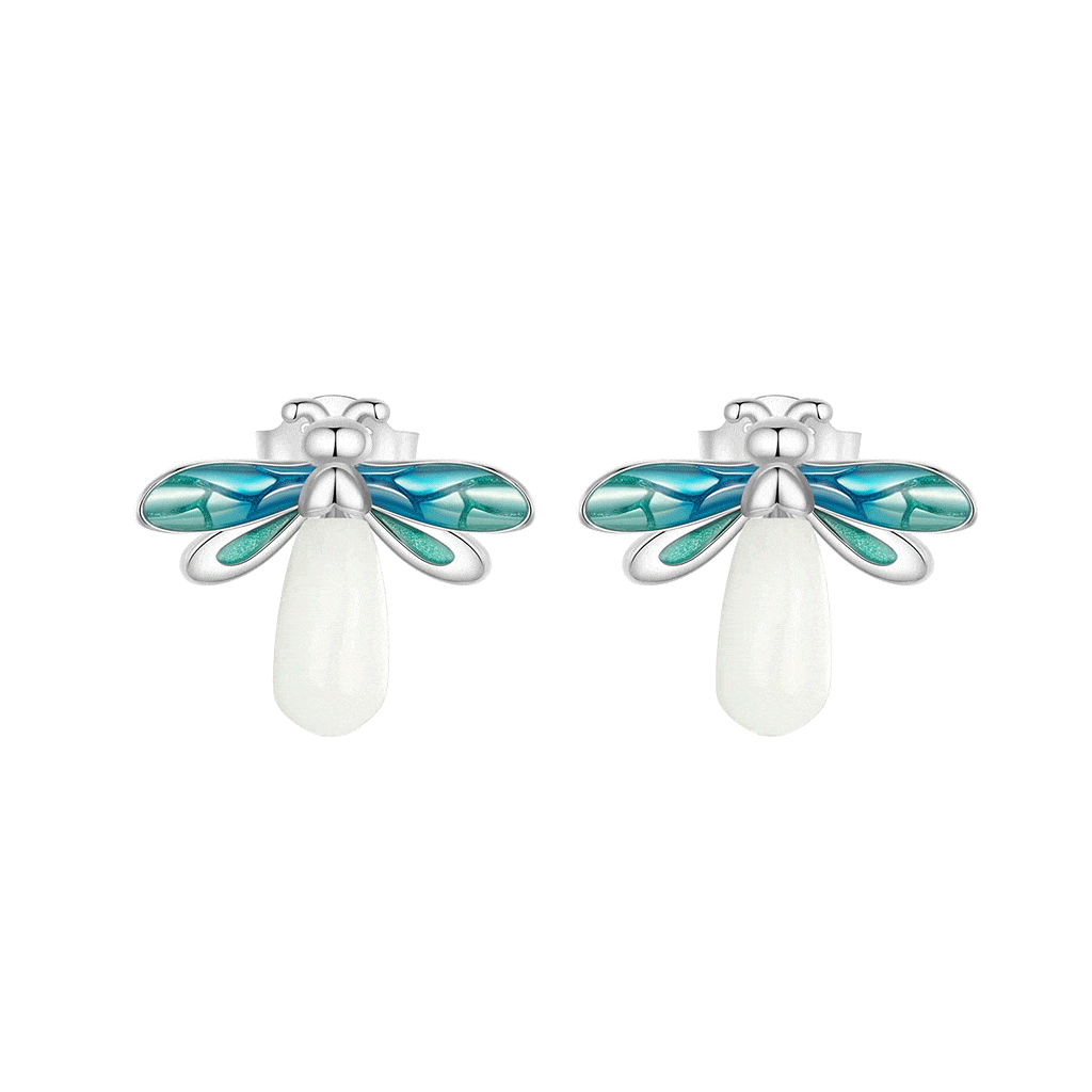 Gnoce Glow in the Dark Firefly Stud Earrings_1