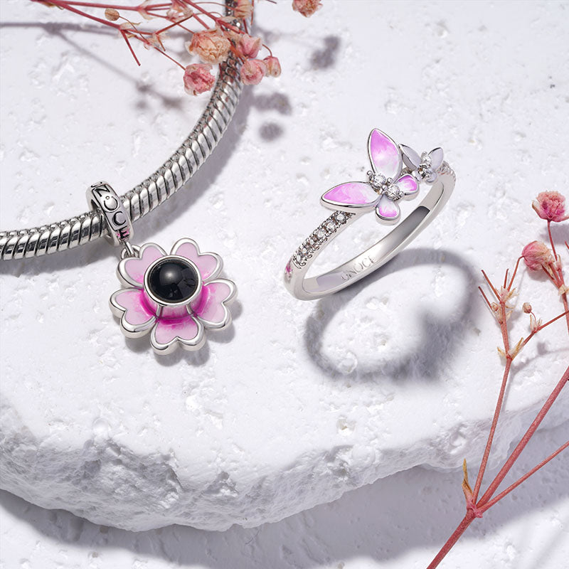 Gnoce Sakura Projection Photo Pendant Dangle Charm_3