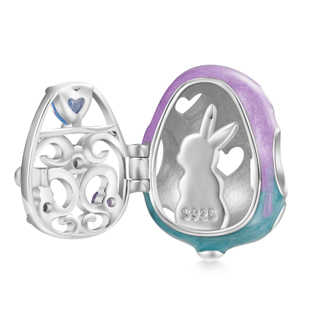 Gnoce Openable Easter Egg Bunny Charm_2