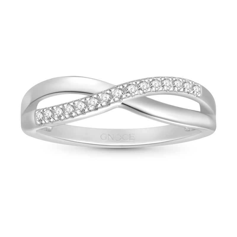 Gnoce Infinite Love Band Ring Platinum-plated Silver Blend_1