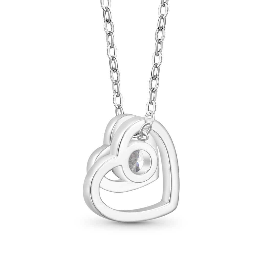 Gnoce Valentine's Day Gift Double Love Engravable Necklace_3