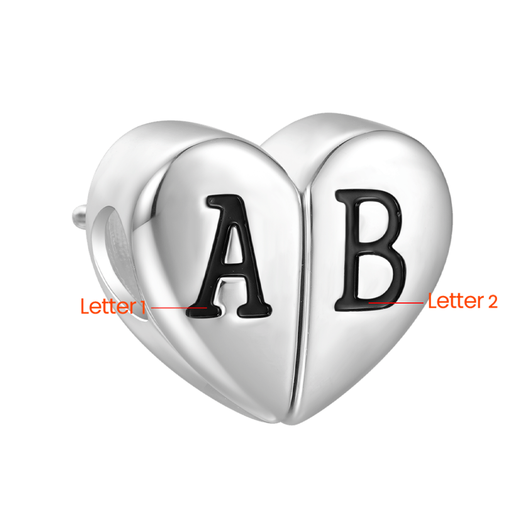 Gnoce Engravable Heart Split Birthstone Pendant Dangle Charm_3