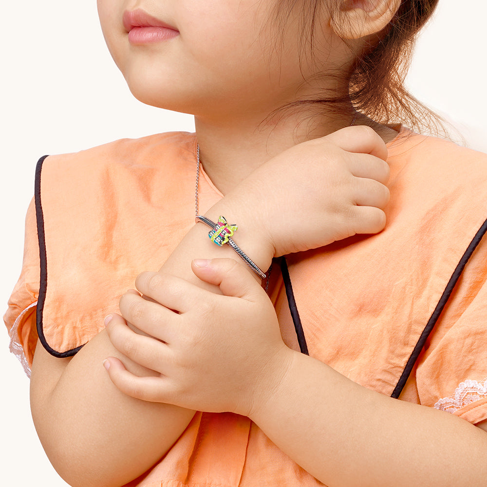 Delicious Gift Macaron Charm Bead 925 Sterling Silver with Colorful Enamels & CZ stones_3