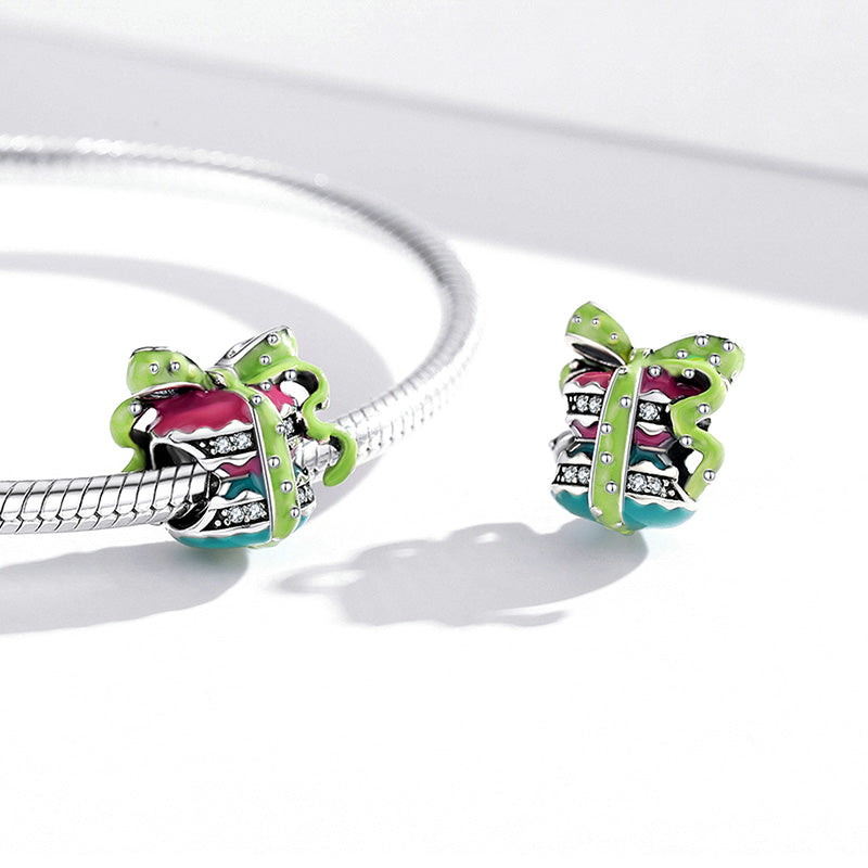 Delicious Gift Macaron Charm Bead 925 Sterling Silver with Colorful Enamels & CZ stones_2