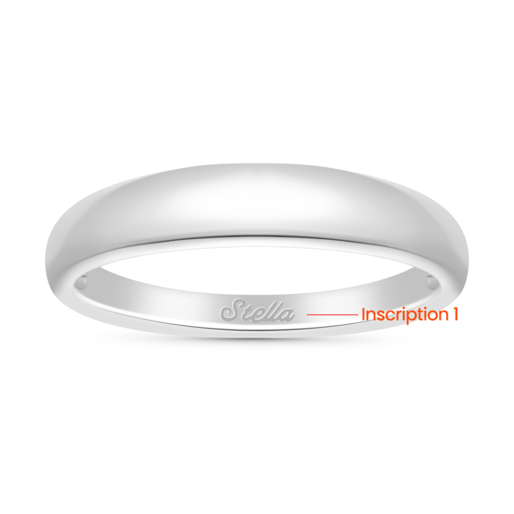 Gnoce Sterling Silver Engravable Plain Ring_2
