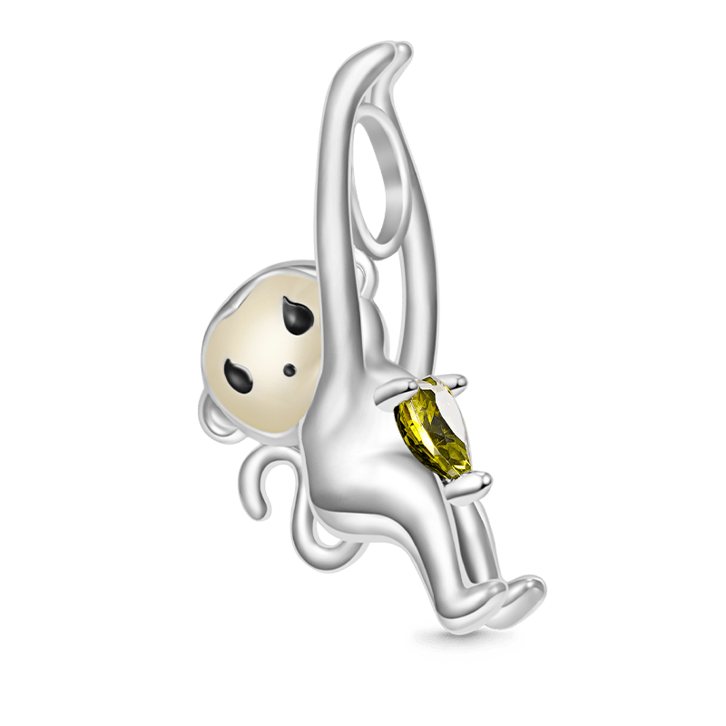 Gnoce Smart Monkey Embraces Heart Gem Charm_1