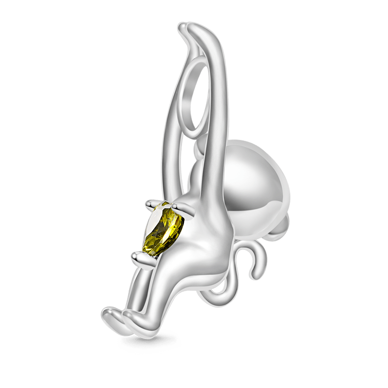 Gnoce Smart Monkey Embraces Heart Gem Charm_2