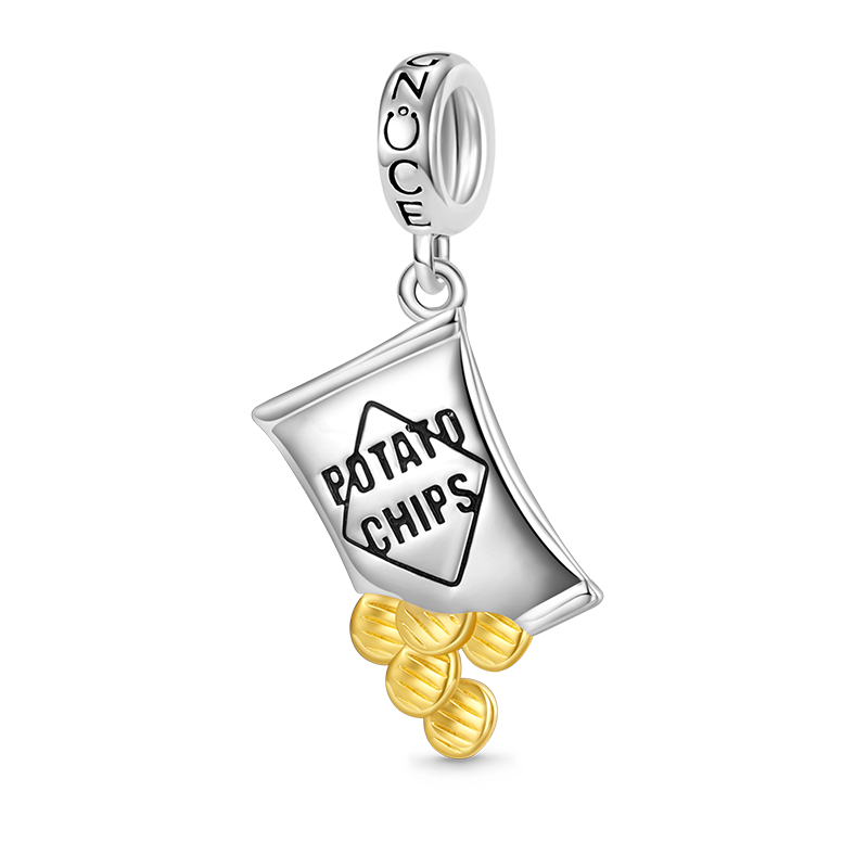 Gnoce Snack Food Potato Chips Pendant Dangle Charm_1