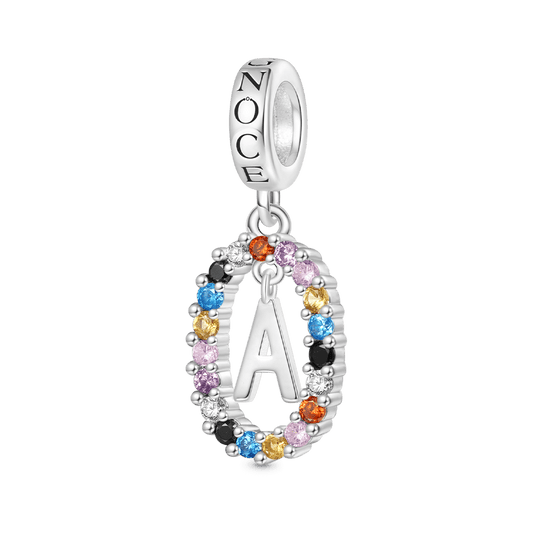 Gnoce Personalized Initial Letter Color Pendant Dangle Charm_1