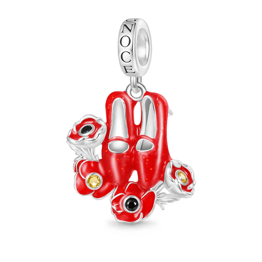 Gnoce The Wonderful Wizard of Oz Ruby Slippers Pendant Dangle Charm_1