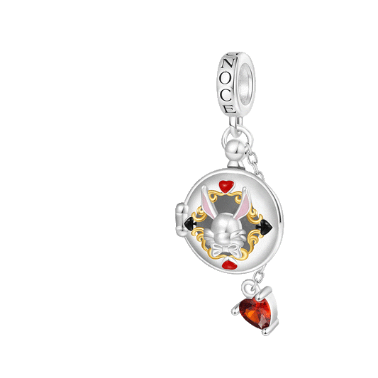 Gnoce Pocket Watch Rabbit Ears Pendant Dangle Charm_1