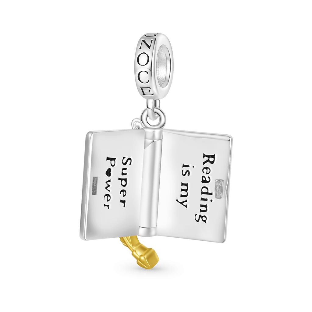 Gnoce “I lOVE READING" Openable Book Pendant Dangle Charm_3