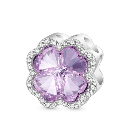 Gnoce Lucky Purple Four-leaf Clover Charm_1