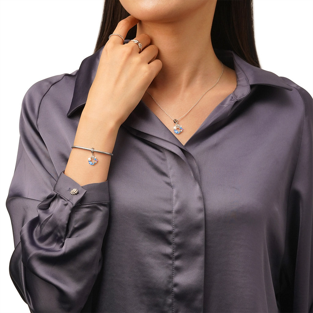 Gnoce Ocean Style Shell Pearl Garland Pendant Dangle Charm_5