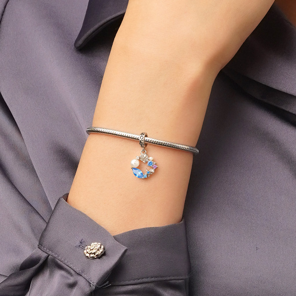 Gnoce Ocean Style Shell Pearl Garland Pendant Dangle Charm_6