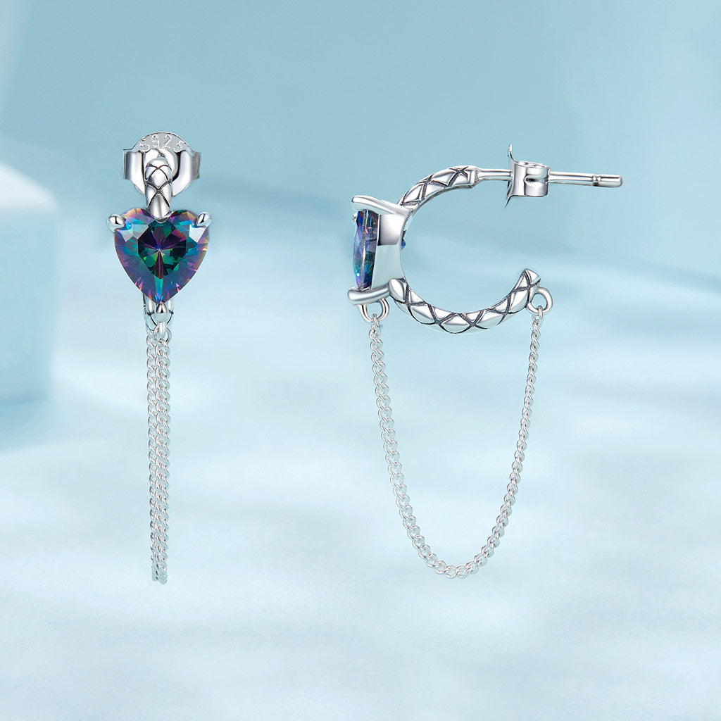 Gnoce Vintage Heart Stud Earrings_2