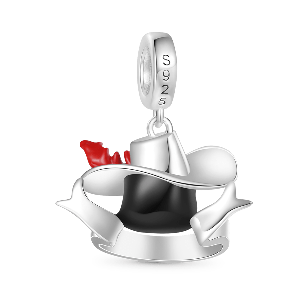 Gnoce Puss In Boots Red Feather Pendant Dangle Charm_2