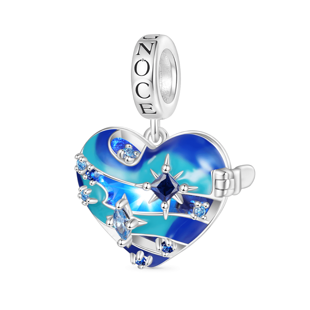Gnoce Heart Solar System Wireless LED Glow Neptune Pendant Dangle Charm_3