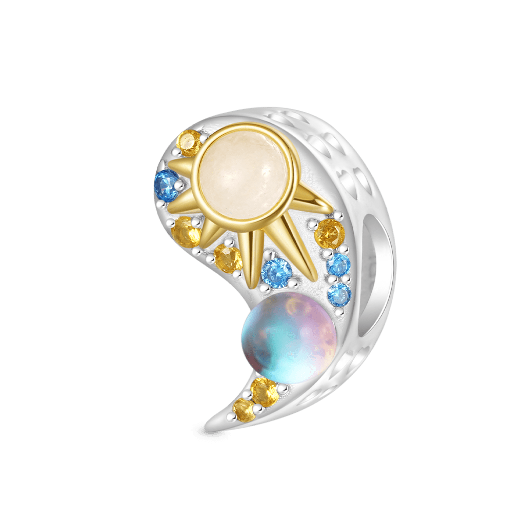 Gnoce Engravable Glow-in-the-Dark Star Moon Tai Chi Charm_5