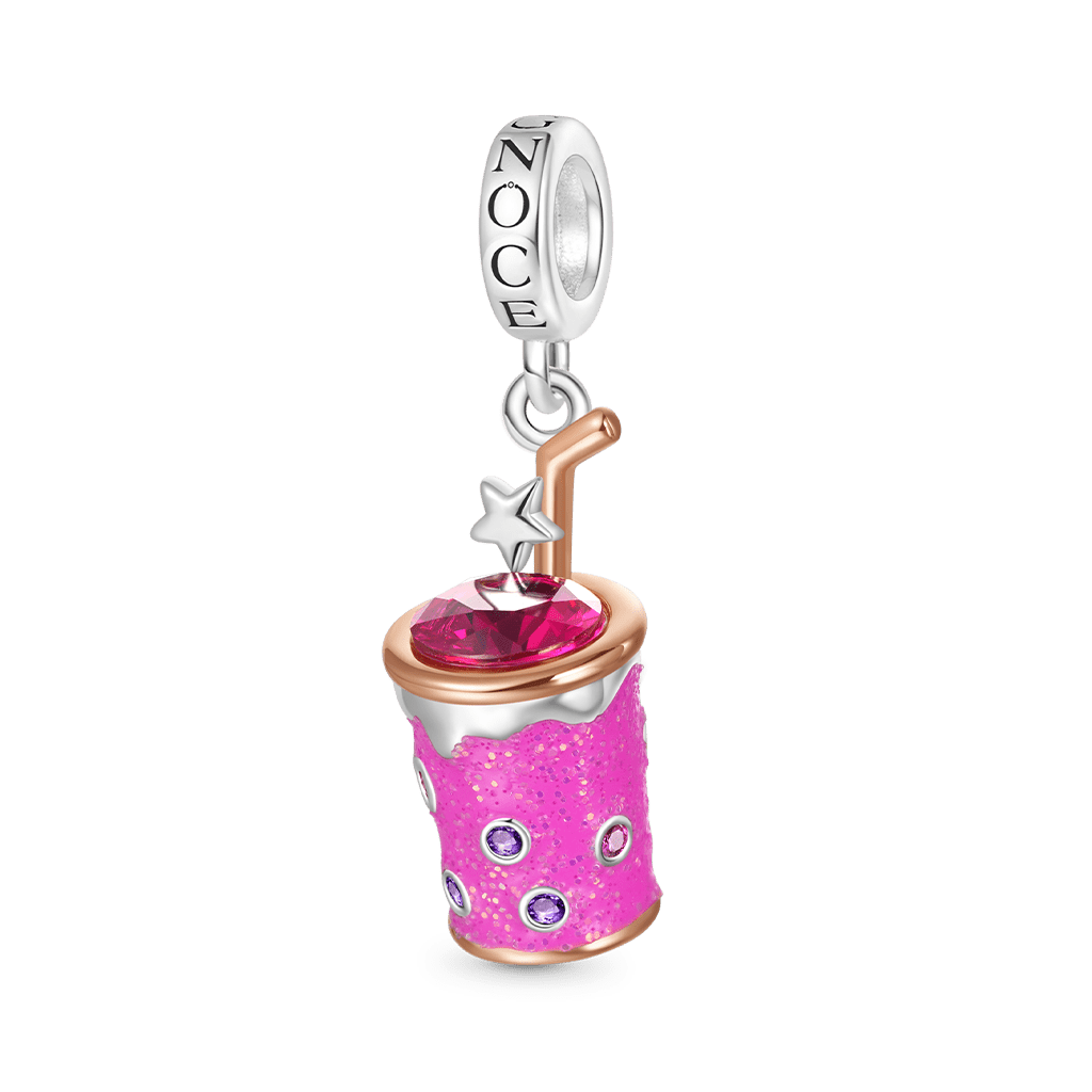 Gnoce Pink Bubble Tea Pendant Dangle Charm_1