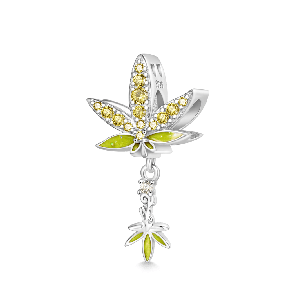 Gnoce Green Plant Pot Leaf Charm_1