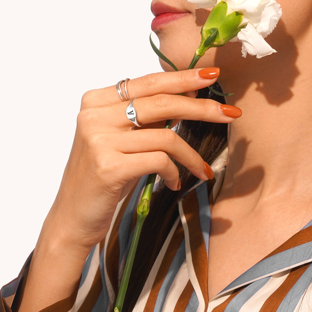 Gnoce Simple Irregular Thin Ring Open Ring_4