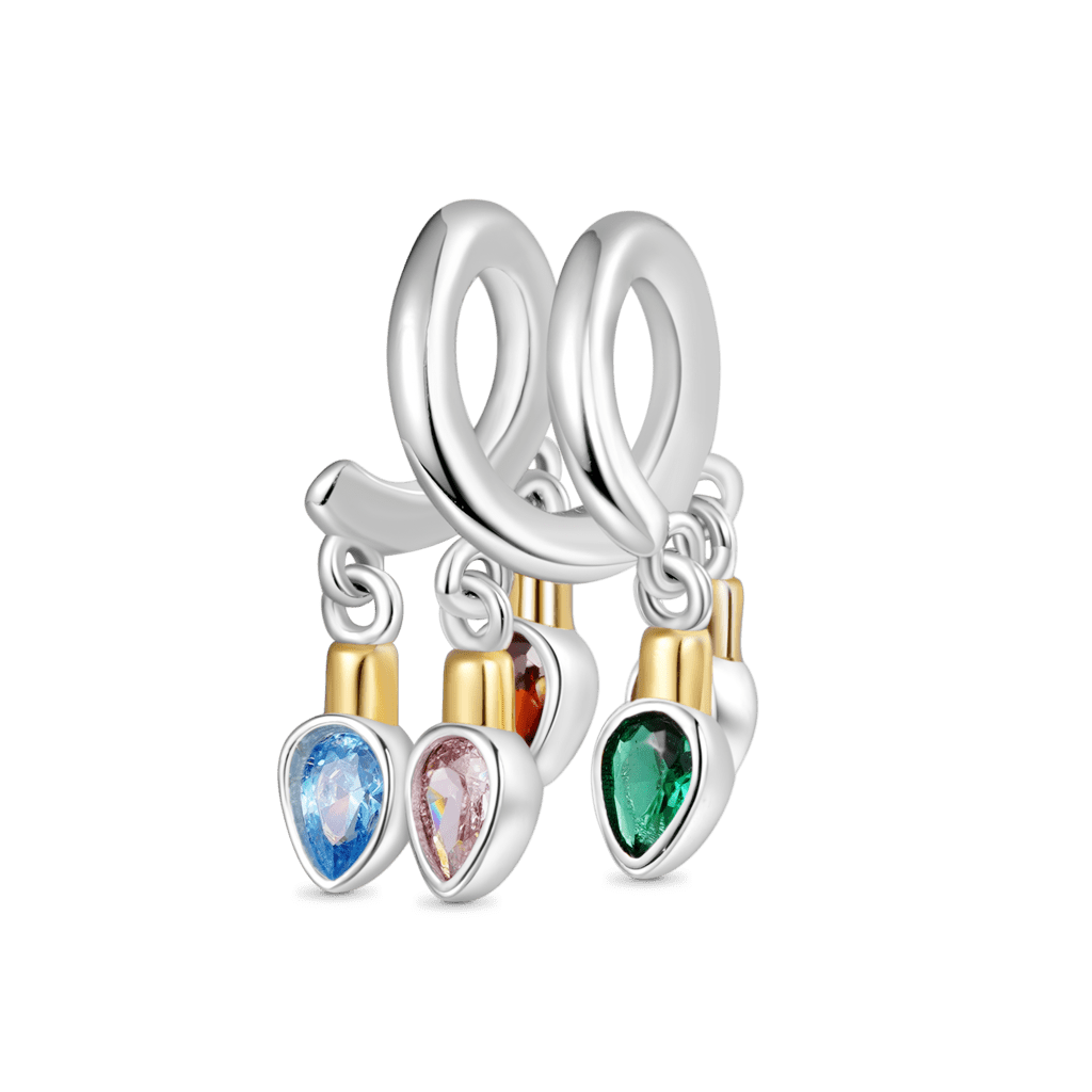 Gnoce Christmas Candle Pear Birthstone Lights Charm_4