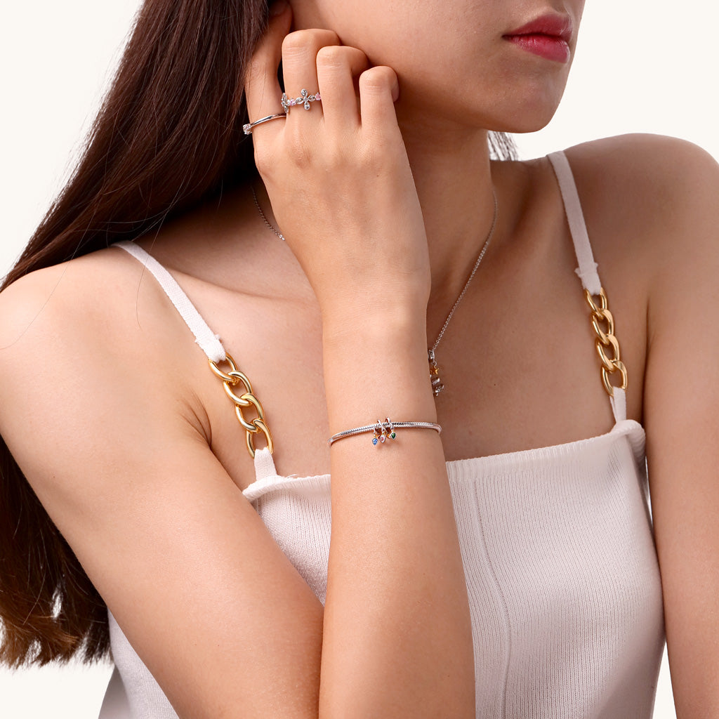 Gnoce Christmas Candle Pear Birthstone Lights Charm_6